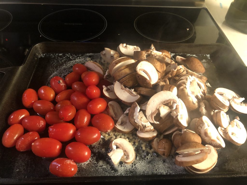 Trying Dr. Berg's Healthy Keto Sauteed Garlic Mushrooms (Cooking)